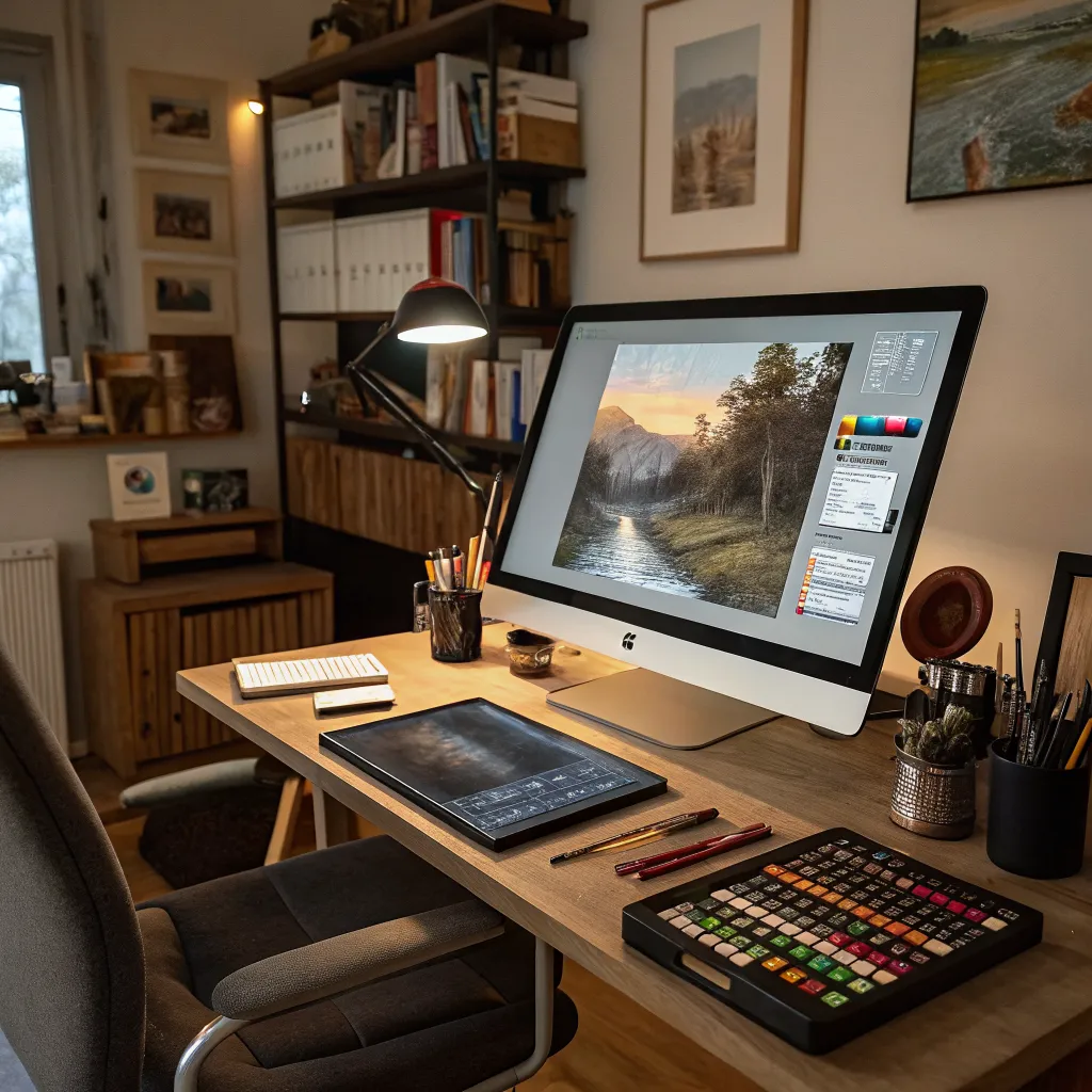 Digital painting workspace